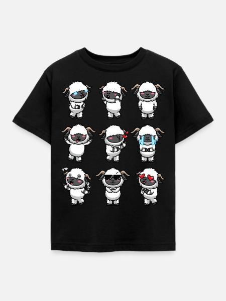 Walliser Schwarznasenschaf Schafe - Kinder T-Shirt - Schwarz