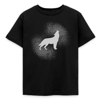 wolf - Kinder T-Shirt - Schwarz - Vorne - AI Model Kid Female (0cm)