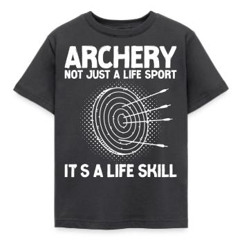 Archery Bow Archer Vintage Target - T-shirt Enfant - charbon - Devant - AI Model Kid Female (0cm)