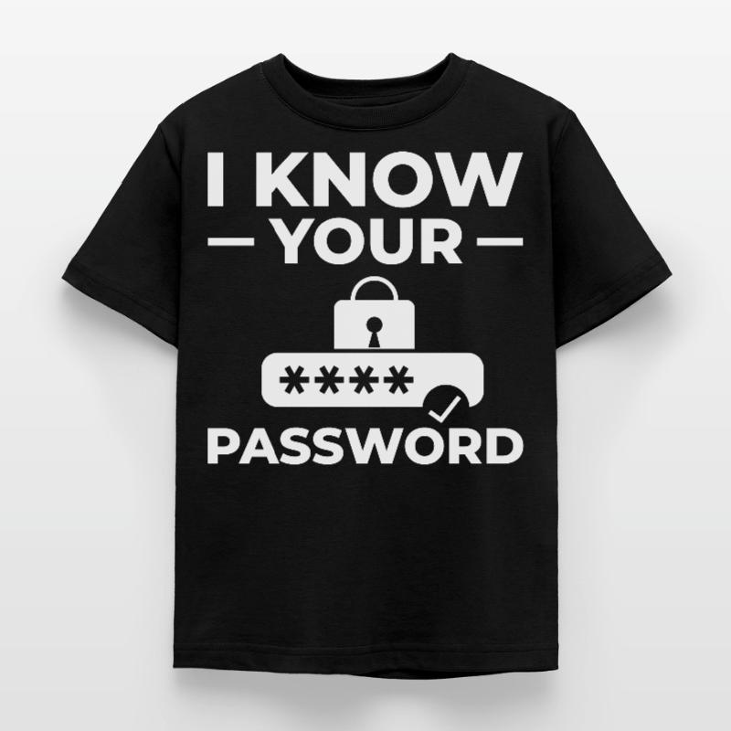 Password Hacker Security Computer Hacking Kids' T-Shirt