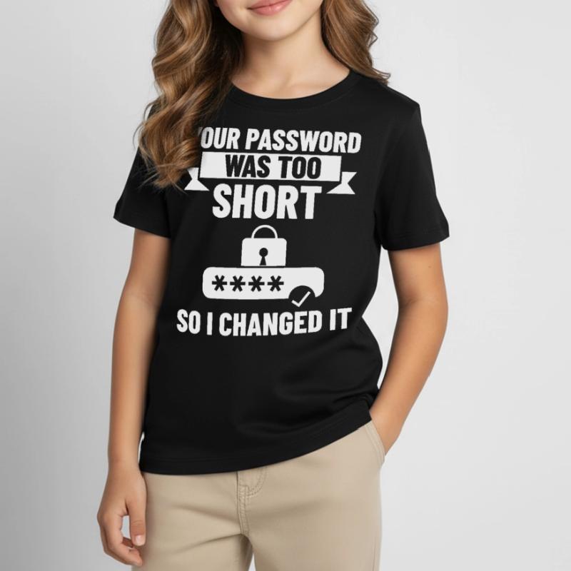 Password Hacker Security Computer Hacking Kids' T-Shirt