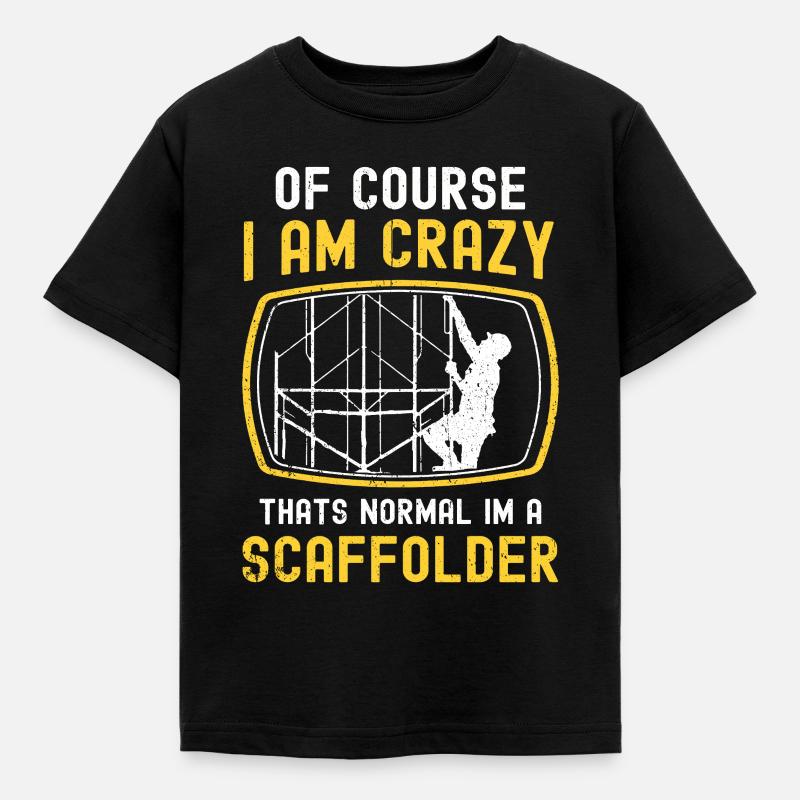 Scaffolding builder Tshirt - Kids' T-Shirt - black