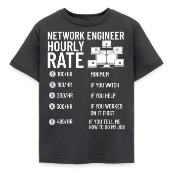 Netzwerkingenieur Network Engineer Computer - Kids' T-Shirt - dark grey - Front - AI Model Kid Female (0cm)