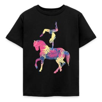 Mädchen Voltigieren Volti - Kinder T-Shirt - Schwarz - Vorne - AI Model Kid Female (0cm)