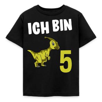 5 Geburtstag Dino - 5 Jähriger Geschenk Junge - Kinder T-Shirt - Schwarz - Vorne - AI Model Kid Female (0cm)