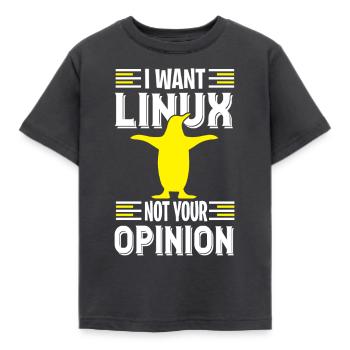 I want Linux du Nerd and no geeks - Kids' T-Shirt - dark grey - Front - AI Model Kid Female (0cm)