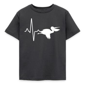 Pelikan Heartbeat - T-shirt Enfant - charbon - Devant - AI Model Kid Female (0cm)