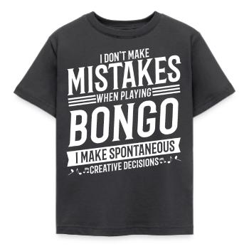 Bongo-Spieler Musikinstrument Musik Bongo - Kinder T-Shirt - Dunkelgrau - Vorne - AI Model Kid Female (0cm)