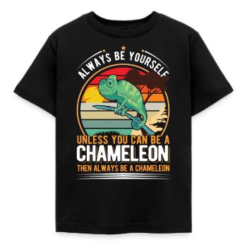 Chameleon Gift Chameleon - Kids' T-Shirt - black - Front - AI Model Kid Female (0cm)