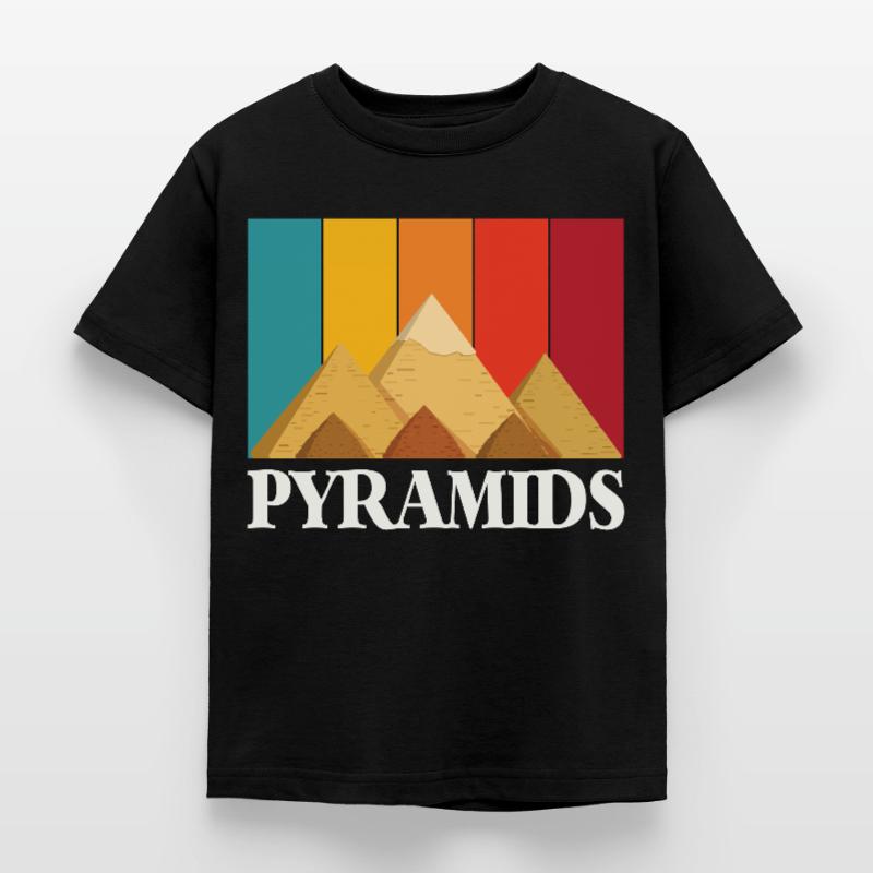 Pyramides Gizeh Egypte Rétro Sphinx T-shirt Enfant