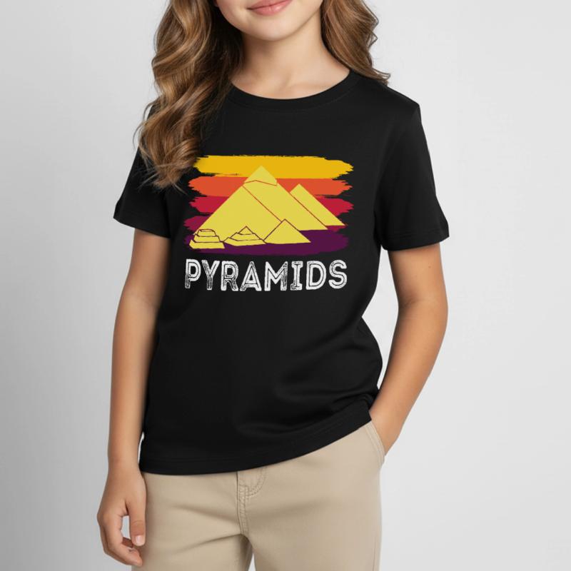 Pyramide de Gizeh Egypte Sphinx Anubis T-shirt Enfant
