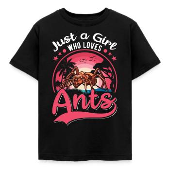 Fourmis Fille Fourmis Ferme fourmis Fourmis de feu - T-shirt Enfant - noir - Devant - AI Model Kid Female (0cm)