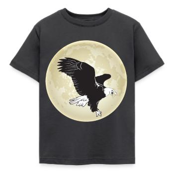 Adler Wildtiere Falknerei Raubvögel Mond - Kinder T-Shirt - Dunkelgrau - Vorne - AI Model Kid Female (0cm)