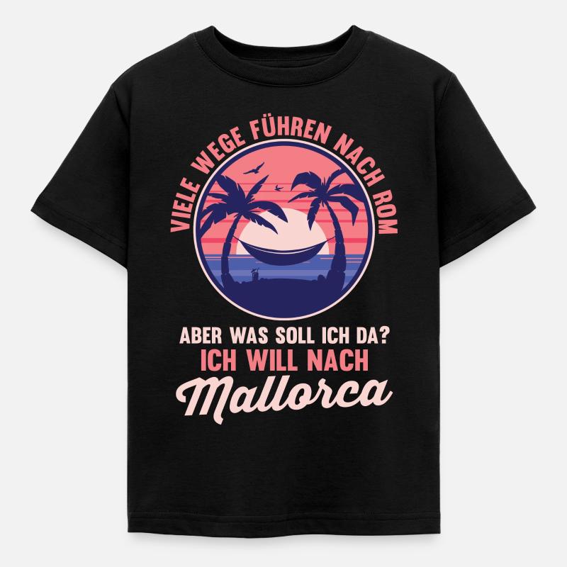 Ich will nach Mallorca - Kinder T-Shirt - Schwarz