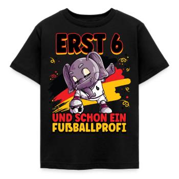 6. Geburtstag Fußballprofi Fußball Kinder - Kinder T-Shirt - Schwarz - Vorne - AI Model Kid Female (0cm)