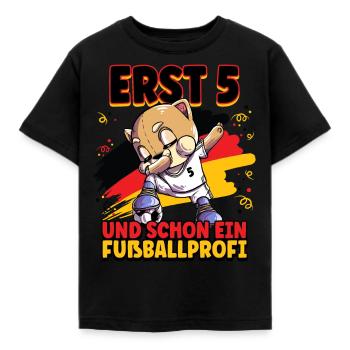 5. Geburtstag Fußballprofi Fußball Kinder - Kinder T-Shirt - Schwarz - Vorne - AI Model Kid Female (0cm)