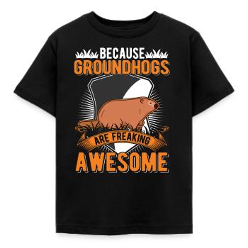 Marmot Marmot Forest Marmot - Kids' T-Shirt - black - Front - AI Model Kid Female (0cm)