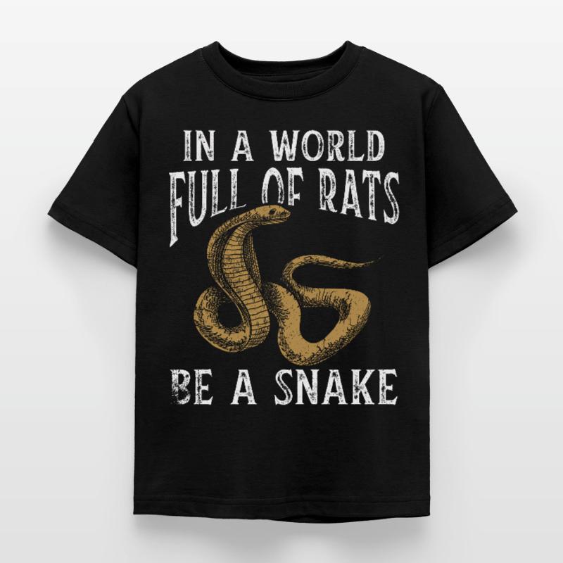 Schlange Geschenk Tier Reptil Cobra Python Boa Kinder T-Shirt