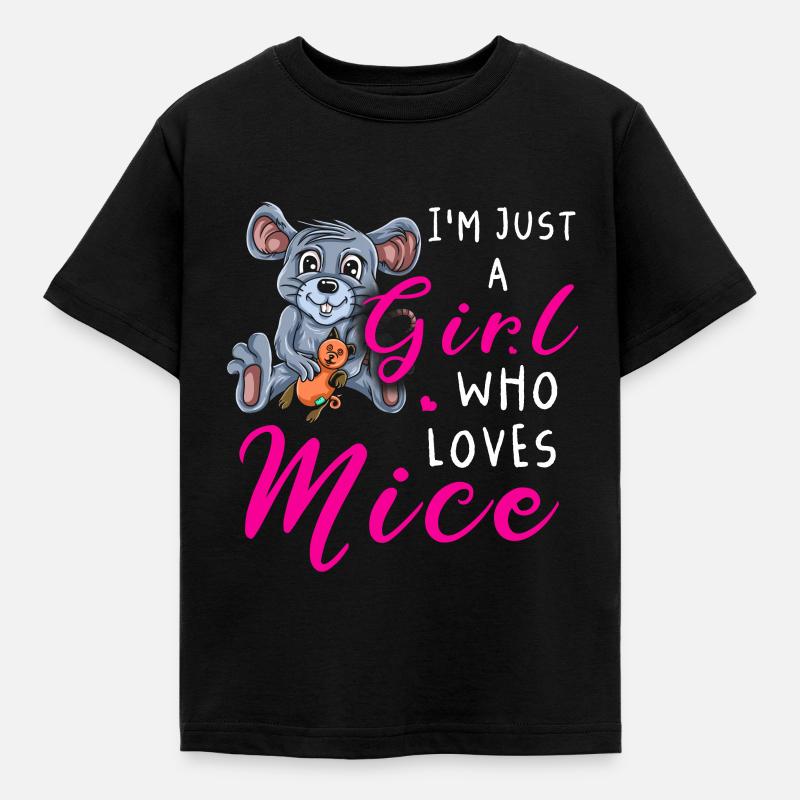 Mouse Mouse Gift Rat Rodent Mouse Lousemaus - Kids' T-Shirt - black