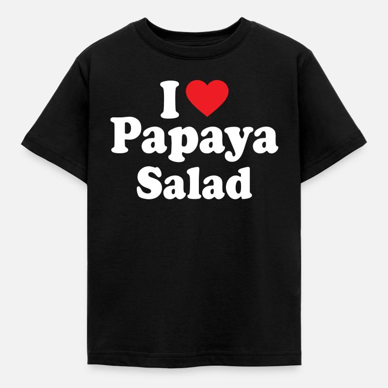Papaya Salat - Kinder T-Shirt - Schwarz