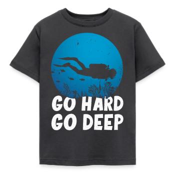 Summer Lifetsyle Diving Deep Underwater Gift - Kids' T-Shirt - dark grey - Front - AI Model Kid Female (0cm)