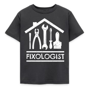 Fixologist Craftsmen DO-IT-YOURSELFers - Kids' T-Shirt - dark grey - Front - AI Model Kid Female (0cm)