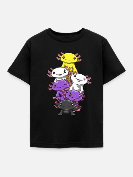 Lustiger nichtbinärer Stolz und - Kinder T-Shirt - Schwarz
