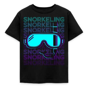 Schnorcheln Schnorchler Schnorchel Retro - Kinder T-Shirt - Schwarz - Vorne - AI Model Kid Female (0cm)