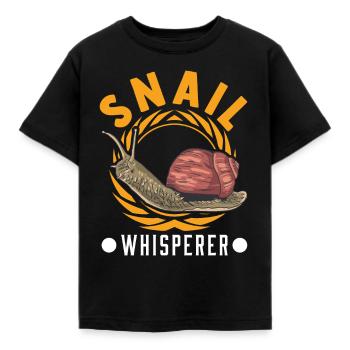 Schnecken Flüsterer Snail Whisperer - Kinder T-Shirt - Schwarz - Vorne - AI Model Kid Female (0cm)
