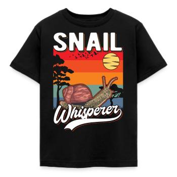 Schneckenflüsterer Schnecke Snail Whisperer - Kinder T-Shirt - Schwarz - Vorne - AI Model Kid Female (0cm)