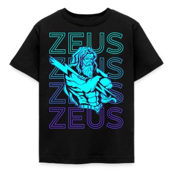Zeus Greek God Greek Mythology Anti - Kids' T-Shirt - black - Front - AI Model Kid Female (0cm)