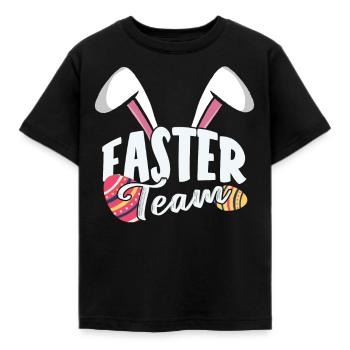 Easter Team Easter Easter Easter Easter Easter - Kids' T-Shirt - black - Front - AI Model Kid Female (0cm)