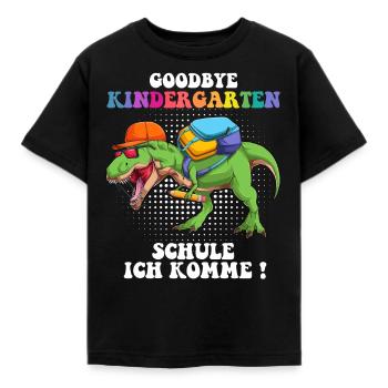 Goodbye Kindergarten Einschulung Dino T Rex - Kinder T-Shirt - Schwarz - Vorne - AI Model Kid Female (0cm)