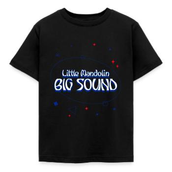 Little Mandolin - Big Sound (Ellipse Stars, Heart) - Kids' T-Shirt - black - Front - AI Model Kid Female (0cm)