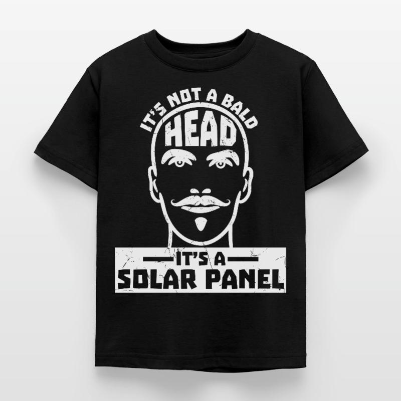 Bald Its A Solar Panel Bald Head Kids' T-Shirt