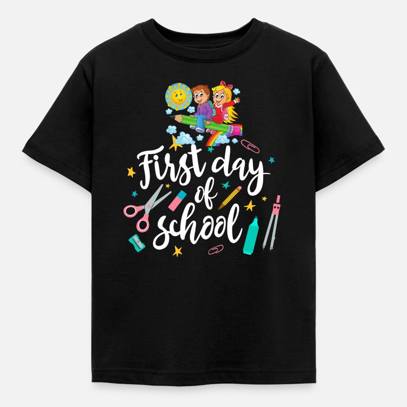 Erster Schultag - Kinder T-Shirt - Schwarz