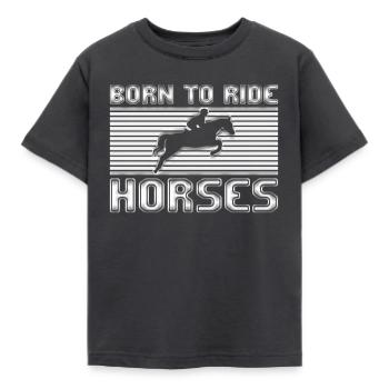 Équitation - T-shirt Enfant - charbon - Devant - AI Model Kid Female (0cm)