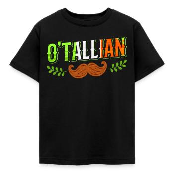 O’tallian Irlandais Italien Irlandais Irlande Gaélique - T-shirt Enfant - noir - Devant - AI Model Kid Female (0cm)