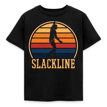 Slackline Slackline Vintage pour Slackliner - T-shirt Enfant - noir - Devant - AI Model Kid Female (0cm)
