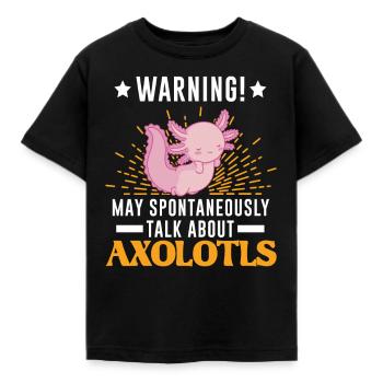 Axolotl Cadeau Queue Lurch - T-shirt Enfant - noir - Devant - AI Model Kid Female (0cm)
