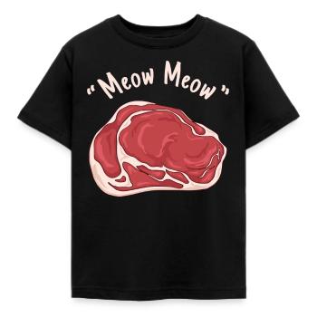 Meatcore-Ästhetik Miau-Miau-Fleisch - Kinder T-Shirt - Schwarz - Vorne - AI Model Kid Female (0cm)