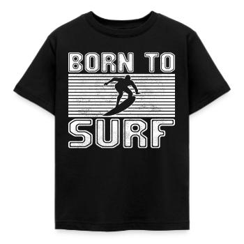 Surfen - Kinder T-Shirt - Schwarz - Vorne - AI Model Kid Female (0cm)