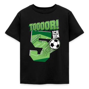 5 Jahre Fußball 5 Geburtstag Junge - Kinder T-Shirt - Schwarz - Vorne - AI Model Kid Female (0cm)