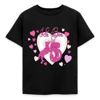 5 Geburtstag Mädchen - Kinder T-Shirt - Schwarz - Vorne - AI Model Kid Female (0cm)