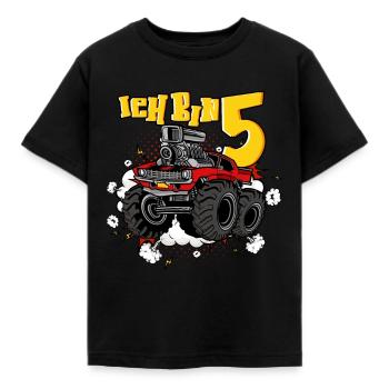 5 Jahre Monstertruck 5 Geburtstag Junge - Kinder T-Shirt - Schwarz - Vorne - AI Model Kid Female (0cm)