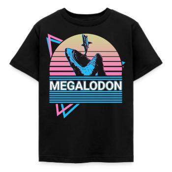 Megalodon-Hai - Kinder T-Shirt - Schwarz - Vorne - AI Model Kid Female (0cm)