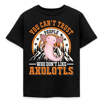 Axolotl Cadeau Queue Lurch - T-shirt Enfant - noir - Devant - AI Model Kid Female (0cm)