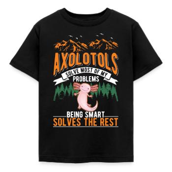 Axolotl Cadeau Queue Lurch - T-shirt Enfant - noir - Devant - AI Model Kid Female (0cm)