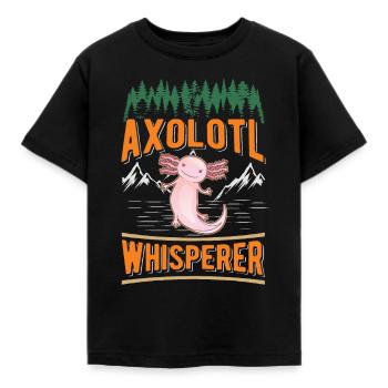 Axolotl Whisperer Tail Lurch - Kids' T-Shirt - black - Front - AI Model Kid Female (0cm)