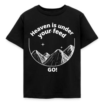 Der Himmel ist unter deinen Füßen - Kinder T-Shirt - Schwarz - Vorne - AI Model Kid Female (0cm)